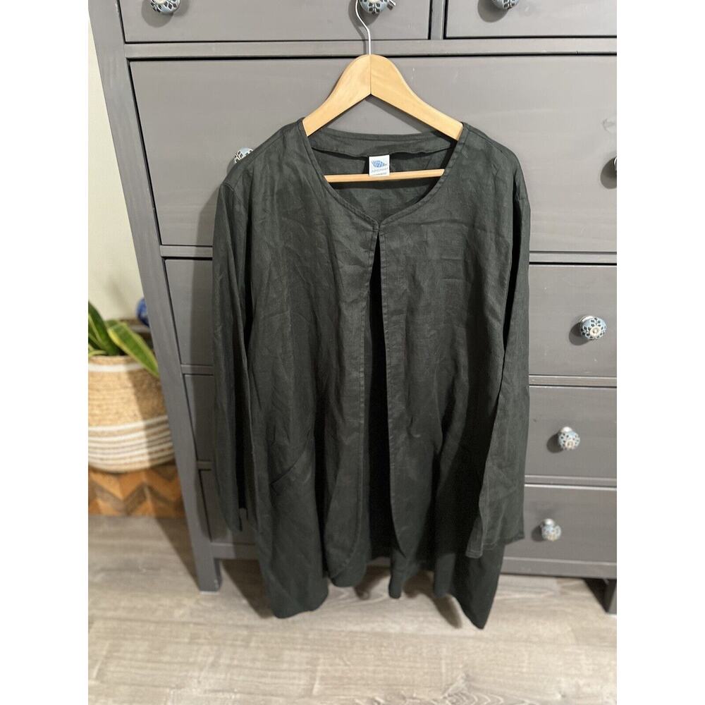 Junonia Women's 100% Linen Open Minimal Laganlook Size 3X NWOT